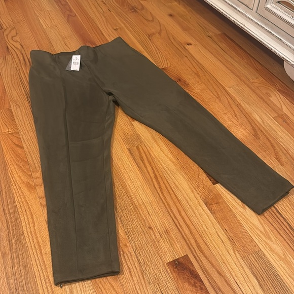 LOFT Faux Suede Ankle Pants - Picture 4 of 9